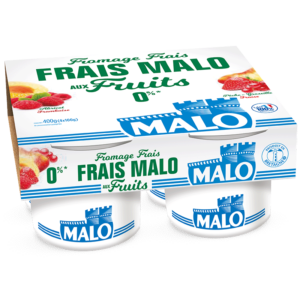 Fromage Frais Malo aux fruits 0% 4x100g