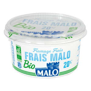 fromage frais nature 20 pour cent MG bio MALO 500g