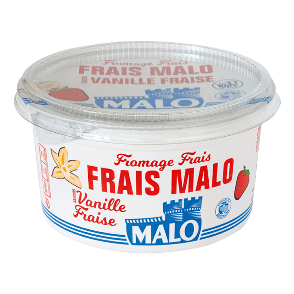 fromage frais saveur vanille fraise MALO 500g