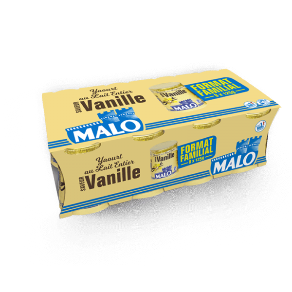 yaourts MALO pot carton vanille x8