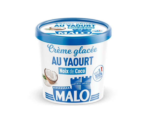 Crème glacée au yaourt et noix de coco