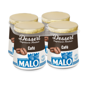 Pack de 4 desserts fondants emprésurés café Malo