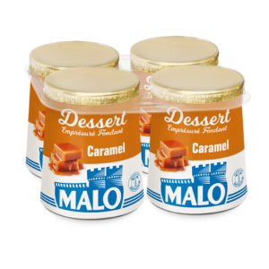 Pack de 4 desserts fondants emprésurés caramel Malo