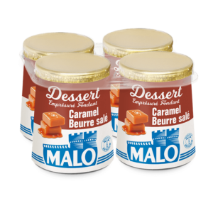 Pack de 4 desserts fondants emprésurés caramel beurre salé Malo