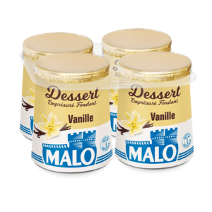 Pack de 4 desserts fondants emprésurés Vanille Malo