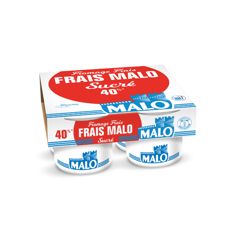 packshot fromages frais malo sucrés