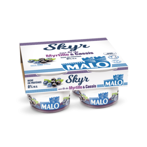 skyr myrtille et cassis 4x100g Malo